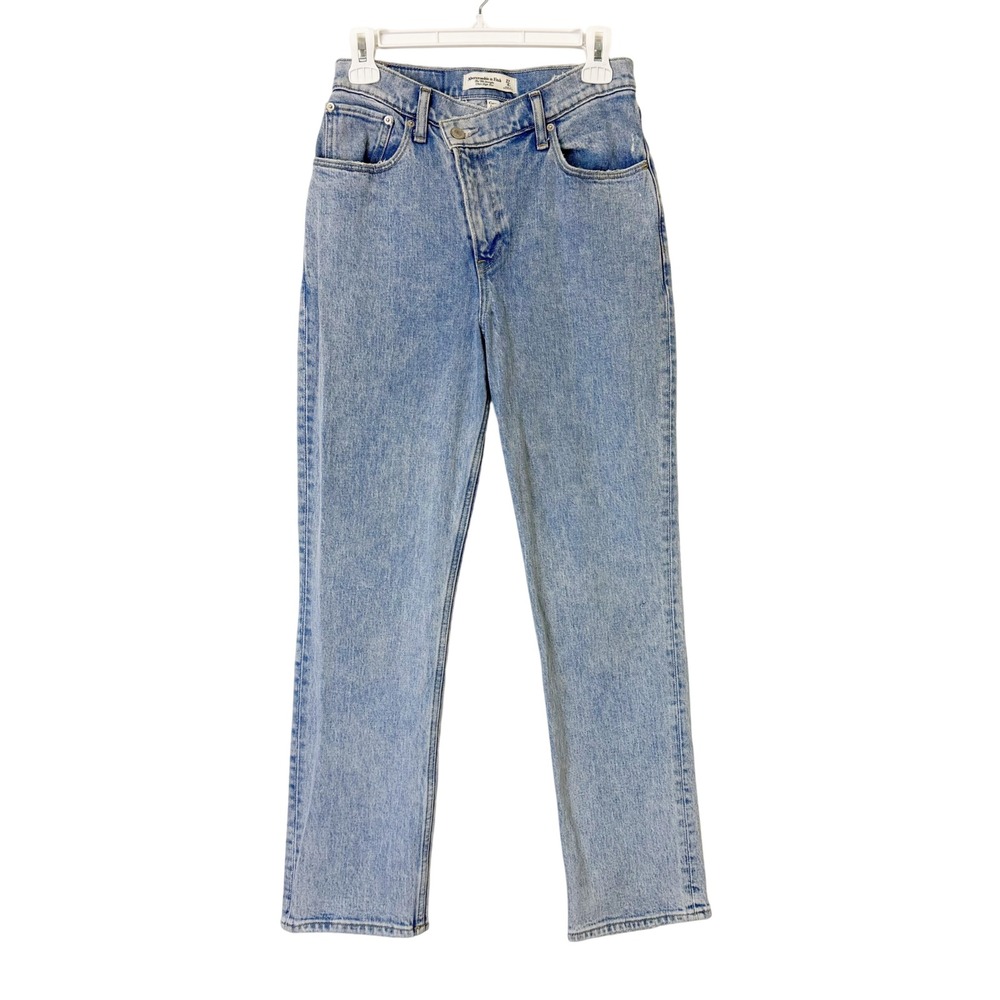 Abercrombie Fitch Curve Love 90s Straight Ultra High Rise Jeans Women's 27 4S